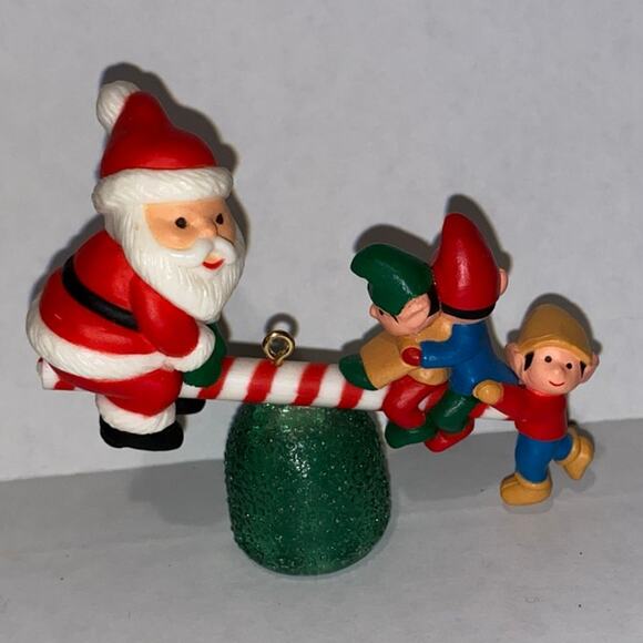 Ornament Bundle Lot Candy Cane Avon Mouse Gingerbread 1990 Elves Santa SeeSaw - Picture 3 of 10